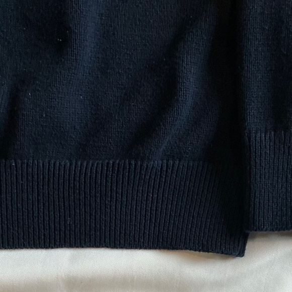 Frederick Anderson Copenhagen 1/4 Zip Navy Cotton Sweater L Mock‎ Neck Preppy - Picture 3 of 9
